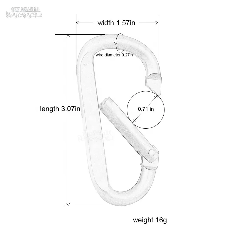 Высококачественные карабины из алюминиевого сплава 8 D