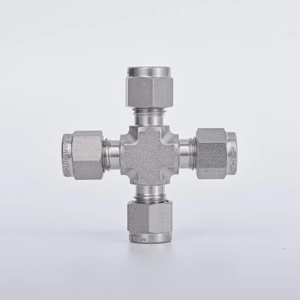 NAI-LOK 1 2 OD Union Cross 25mm 30mm OD Duplex 2507 Monel 400 Hastelloy HC22 Compression Tube Fittings 4 way Union Cross