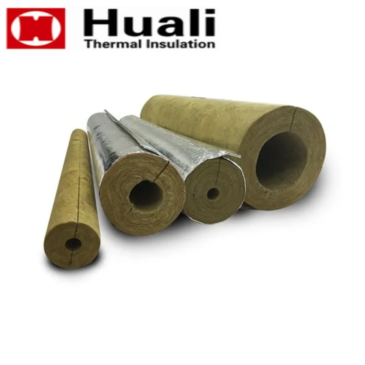 120 kg m3 rock mineral wool insulation rock wool pipe reinforced aluminium foil cladding rock wool