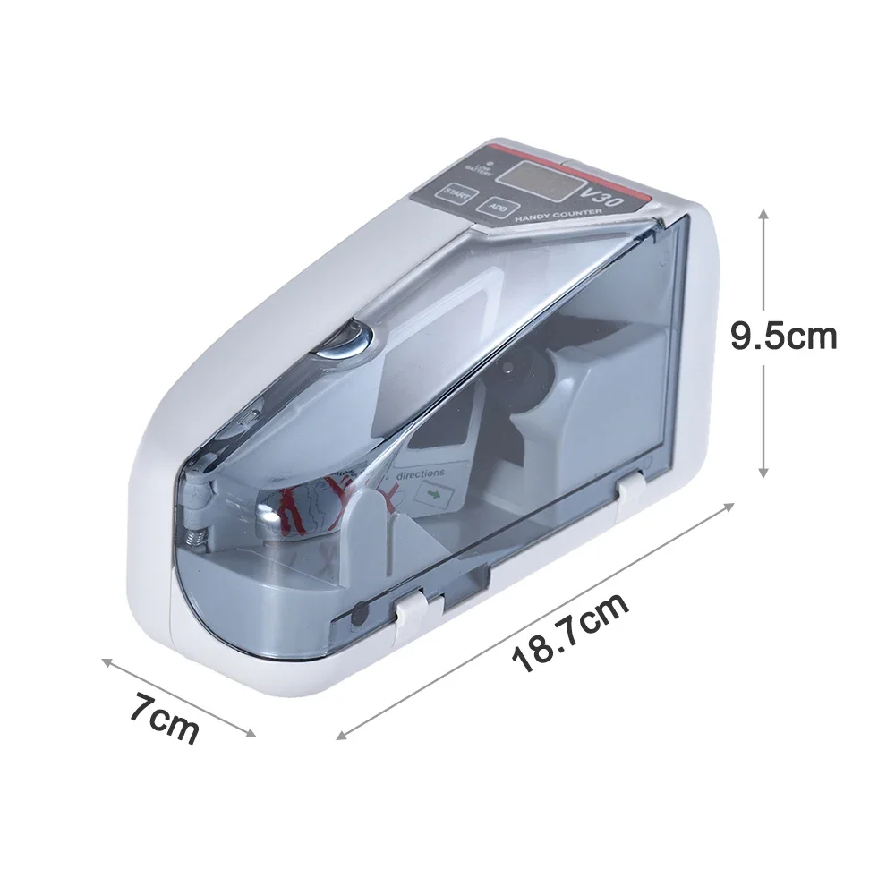 Mini Money Currency Counting Machine Handy Bill Cash Banknote Counter Money AC or Battery Powered for Money Dollar EU US