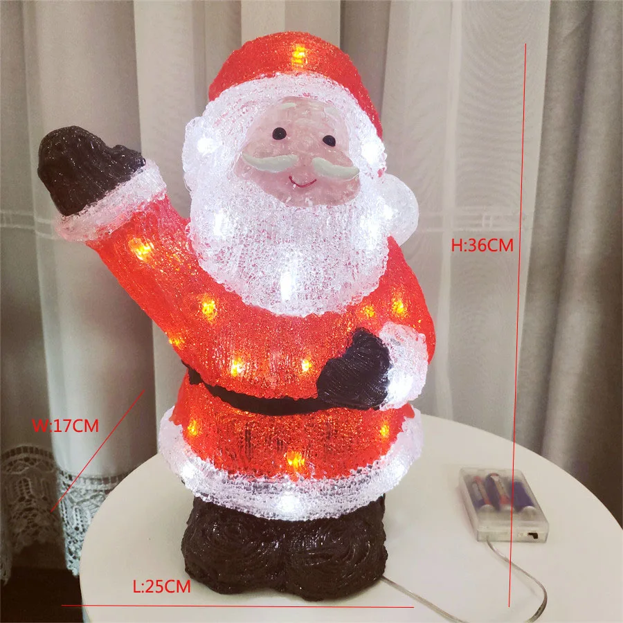 H36CM Santa Claus Light Acrylic LED Light 30L One Piece Shipment