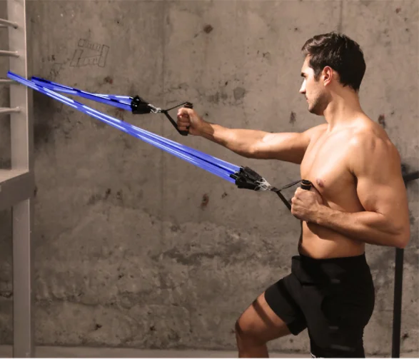 Blue Resistance Bands for handles Exercise Bands for Workout Bands Door Anchor Ankle Straps for Resistance Training 100 150lbs