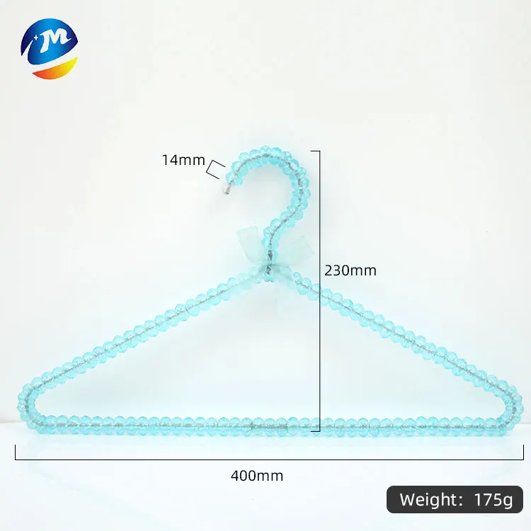 40cm pearl bead plastic adult hanger clothes rack wardrobe hangers slip-resistant pearl hanger