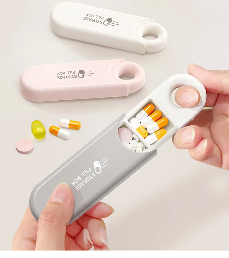 Mini portable travel waterproof 3 Grids Medicines pill storage box Pill Dispenser Case Holder  Plastic pill Container for daily