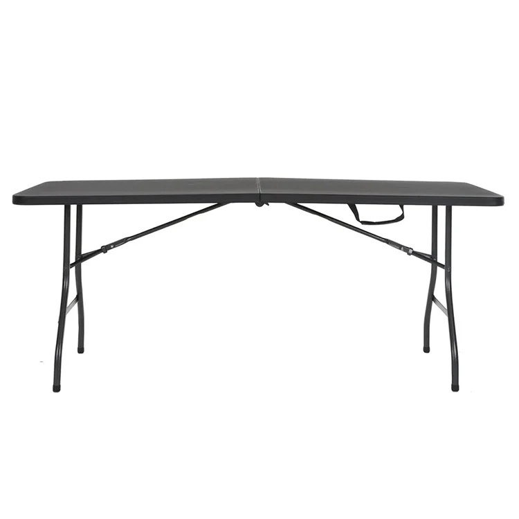 Белый прямоугольный портативный пластиковый складной стол для вечеринки на открытом воздухе