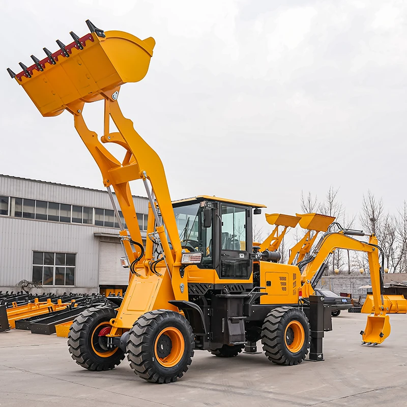 Free Shipping EPA Engine Manufacturer  chinese mini backhoe loader backhoe loader 4x4 compact tractor with loader and backhoe