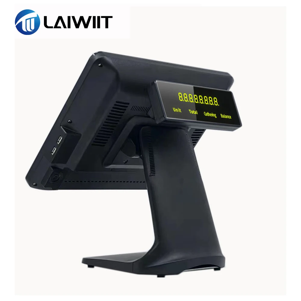 LAIWIIT 15 Inch POS Machine Windows OS WIFI and IPS Support Touch Boost Your Business Performance