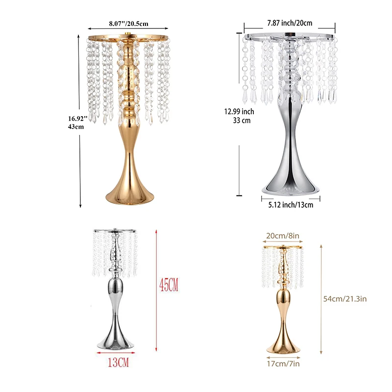 Gold Metal Flower Stand Party Decoration Tall Road Lead Wedding Centerpieces Tables Flowers Vases Holders