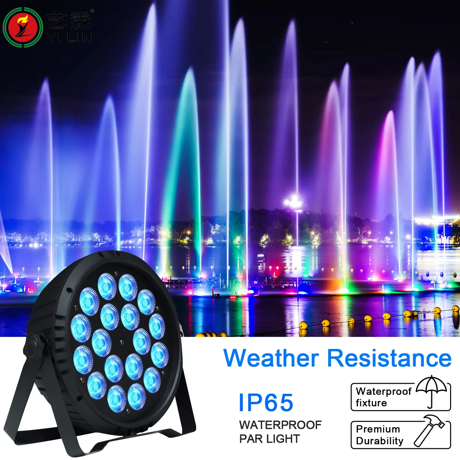 DJ light Uplights Studio Led Stage Lights Fast Delivery Dmx 18x10w Led Par Light Flat Rgb 4in1 Par Cans