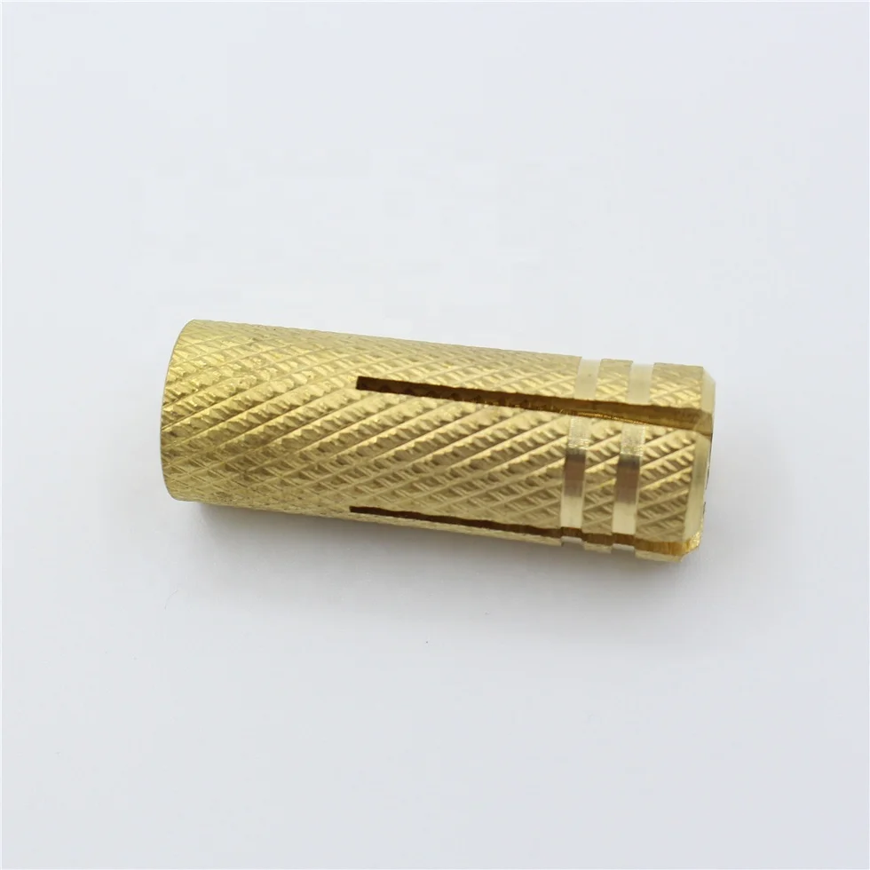 good quality brass drop in anchor with knurled surface