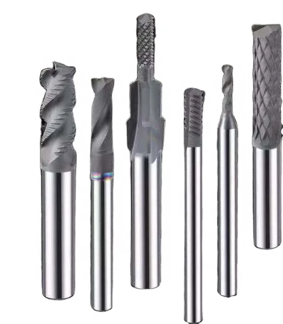 CVD diamond coated roughing end mill cutting for Graphite mold processing