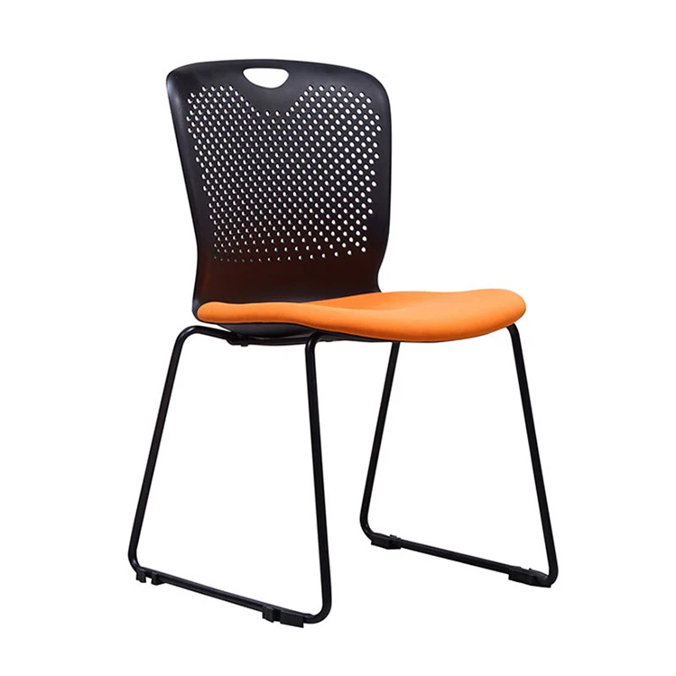 DDP+1 piece customized practical chrome-plated frame training room seat with fabric cover training sofa chair