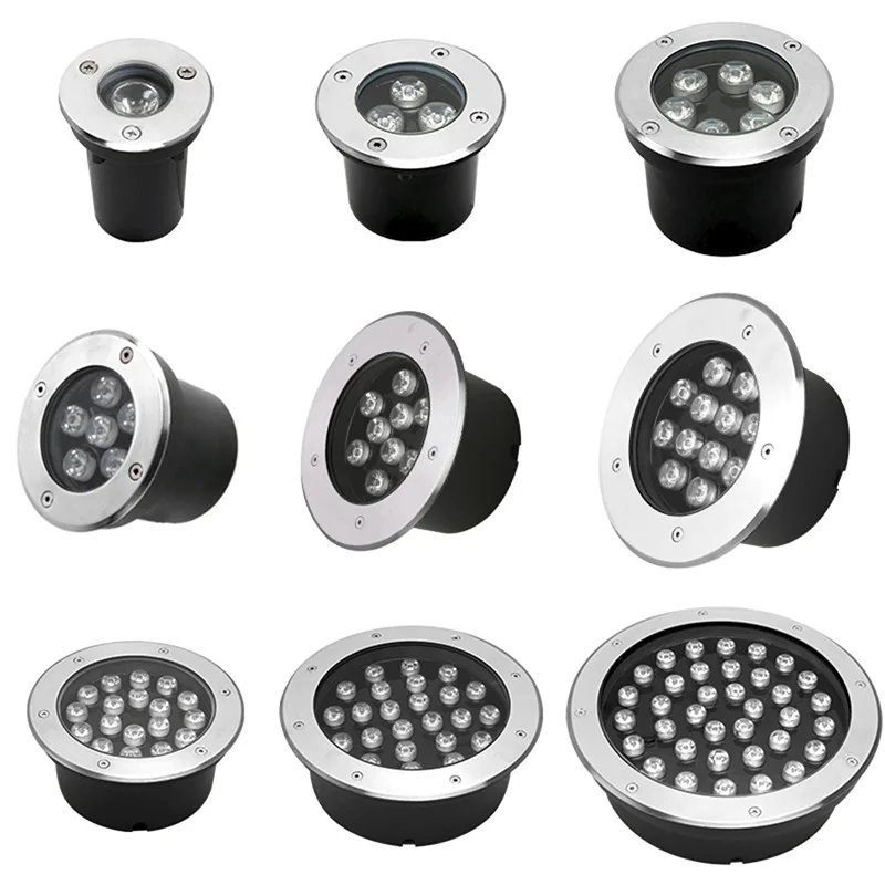 Outdoor Stainless Steel Casing Landscape Underground Light RGB 12V 24V IP68 Buried Lights led Underground Light