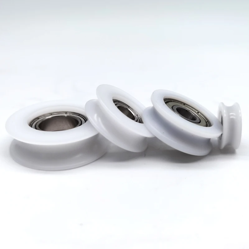 Payload 15KG U Groove Pulley Bearing 684 BSU68414-5 4x14x5mm ID 4MM OD 14MM Thickness 5MM POM Nylon Rubber Coated Bearings