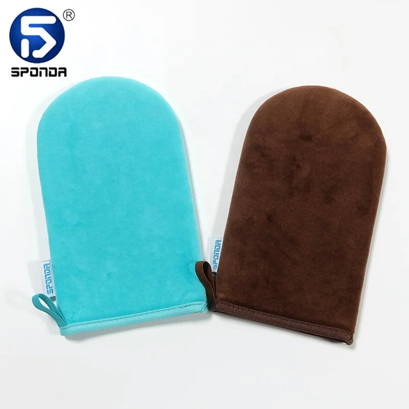 Instant Lotion Self Tanner Tanning Mitt Glove for Best Fake Tan Exfoliating Gloves