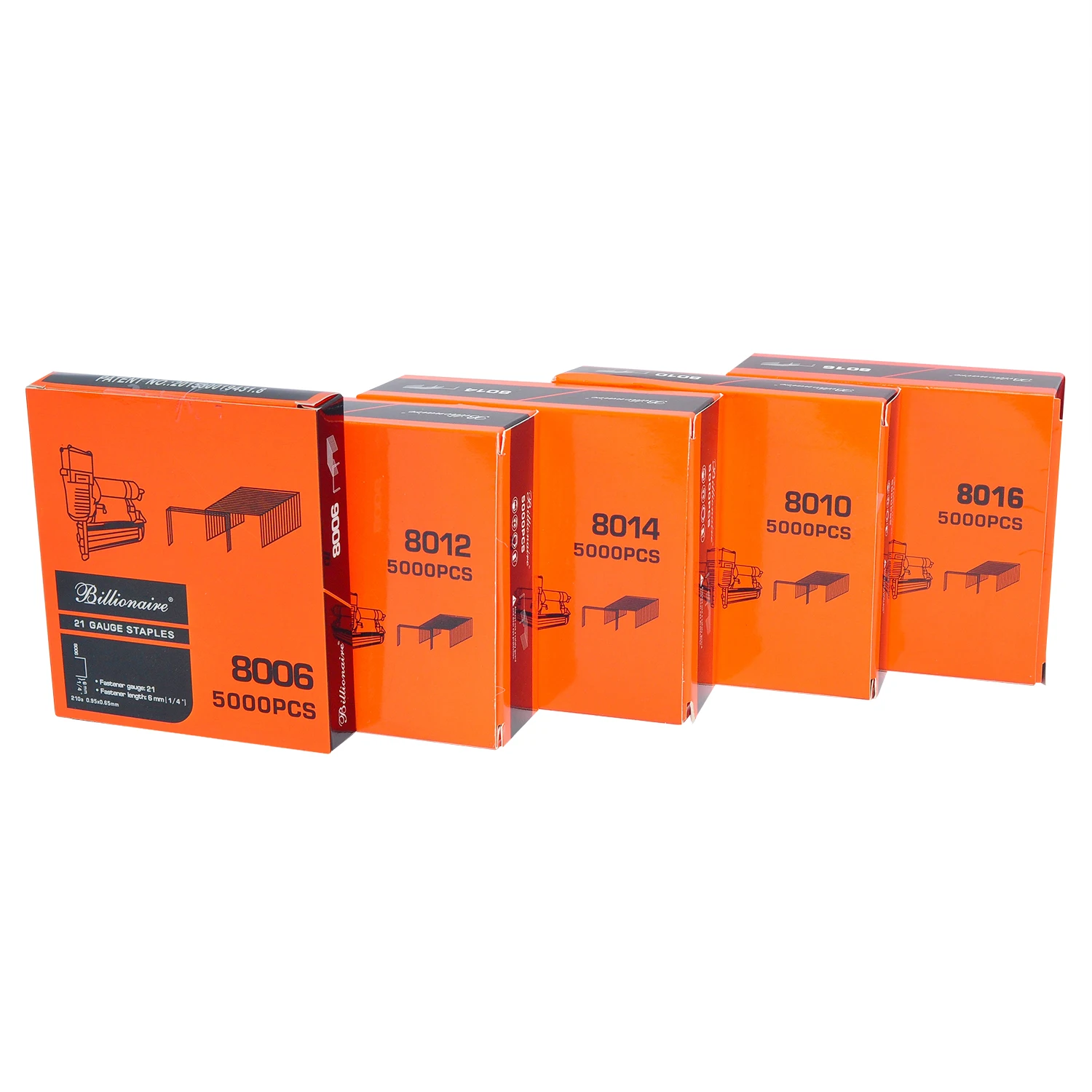 hot sale 20 gauge 8008 nail size height 1/2 inch crown fine wire Brad galvanize staples pins for sofa furniture