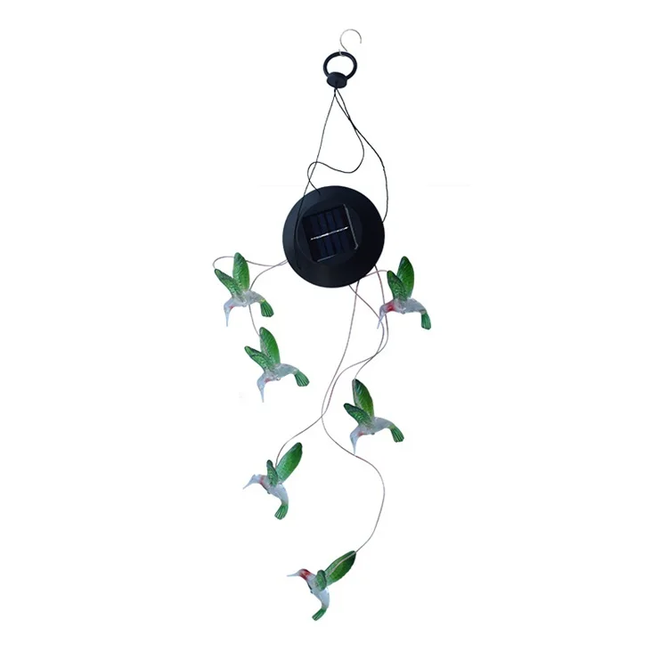 
Humming bird Gift Garden Hang Lamp Led Light Solar Energy Discoloration Wind Chime 