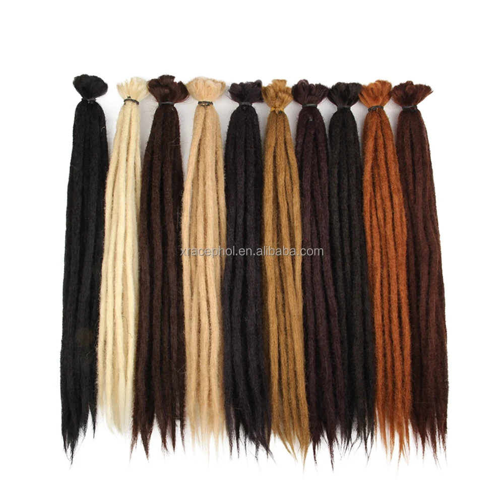 Красочные 20 дюймов Омбре синтетические дреды косички крючком локоны ручной работы дреды для наращивания волос
