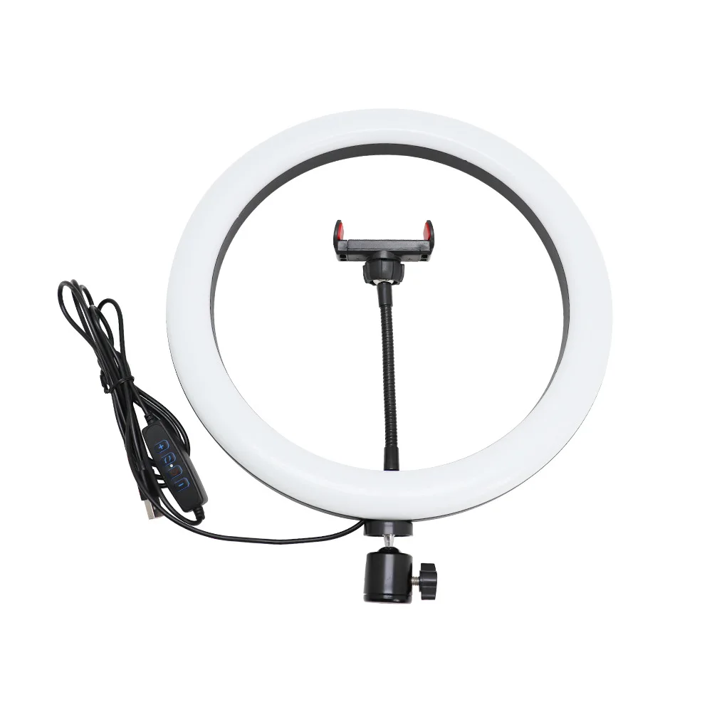 Factory Wholesale high quality 10 Inch LED Ring Light Tripod and Phone Holder
