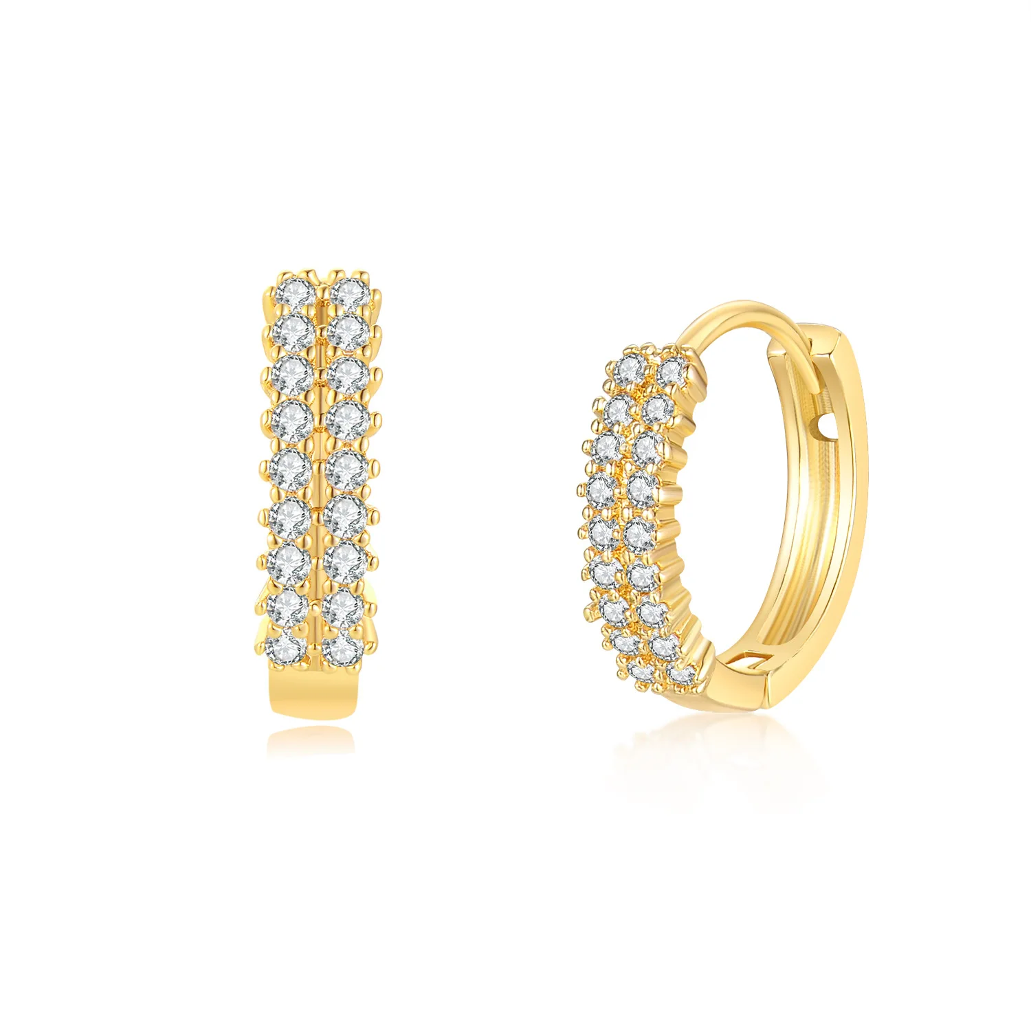  Hainon серьги для женщин Белый Циркон 18k Золотые круглые в виде колец 925 с серебряным покрытием высокое качество прекрасный подарок оптовая