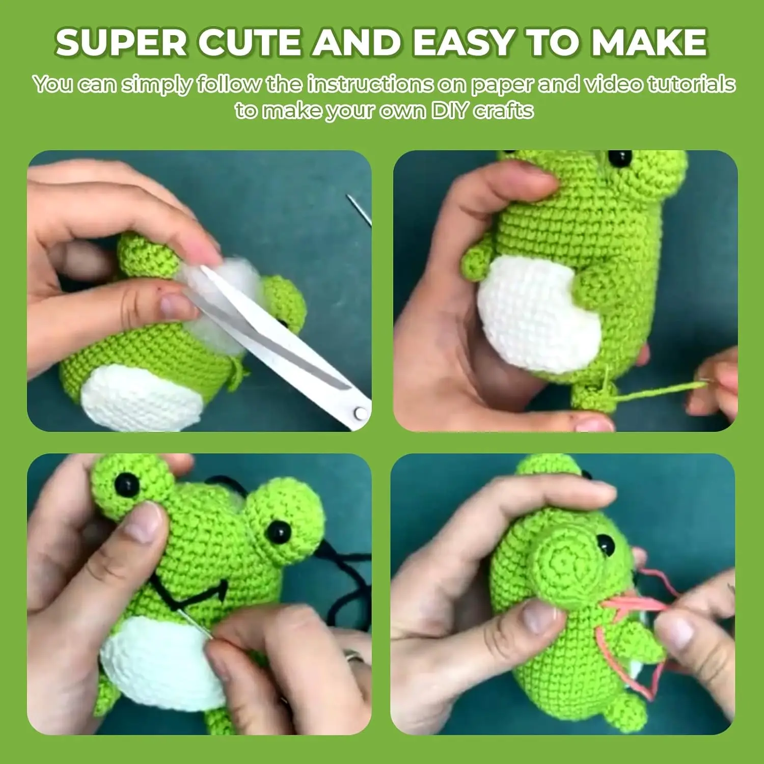 Owl Penguin Frog Animal Knitting Kit Crochet Kit for Beginners for Adult Kids with Step by Step Video Tutorials