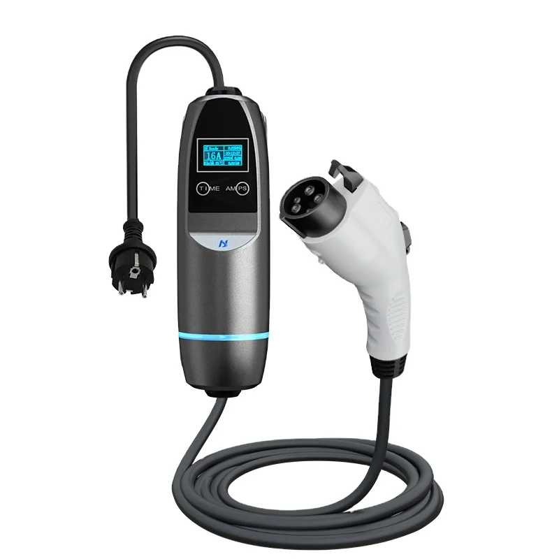 KHONS Level 1 EV Charger 3.3kw 3.5kw 7kw 16A SAE J1772 IEC type 1 Portable EV Charging Gun Adjustable Controller wallbox