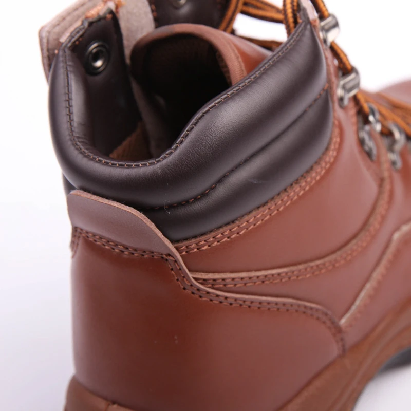 officers Anti Slip Work Shoes PU Outsole Leather Anti-Oil zipper Safety Boots For Petroleum