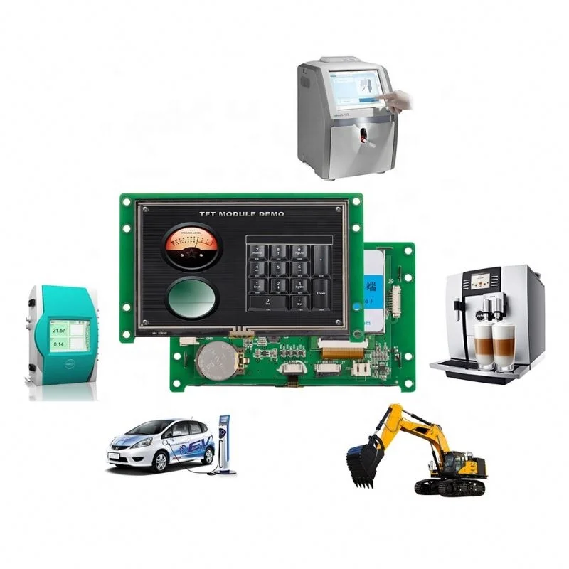 
STONE 4.3 inch Graphic Color LCD Display with Touch Screen + Controller + Serial Interface with Matel Frame 