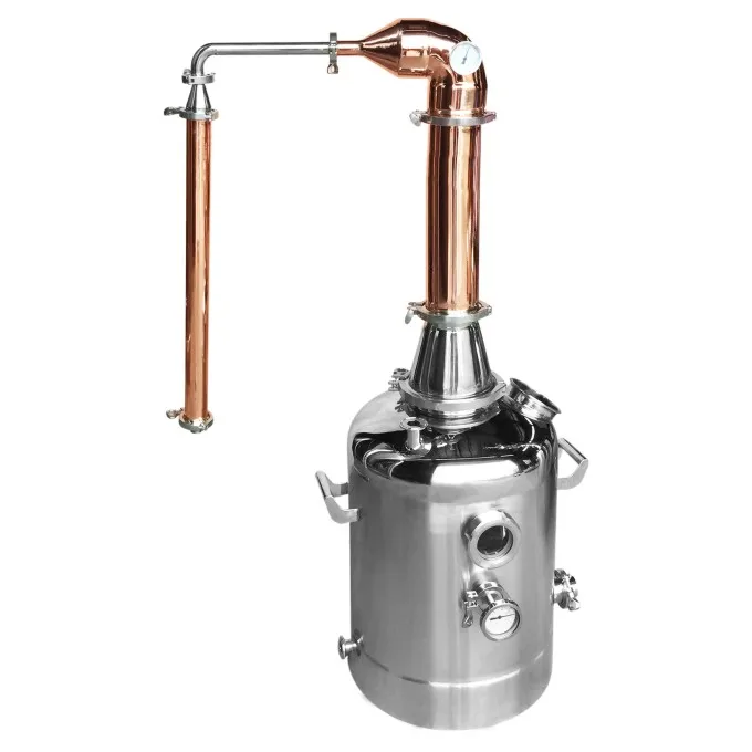 
100L home distiller with red copper column onion head and gin basket 