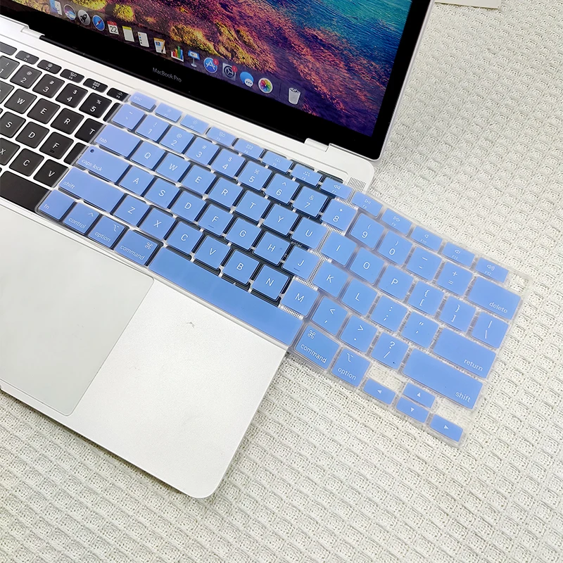 Водонепроницаемый чехол для клавиатуры ноутбука Apple MacBook 11 12 13 14 15 16 дюймов силиконовая
