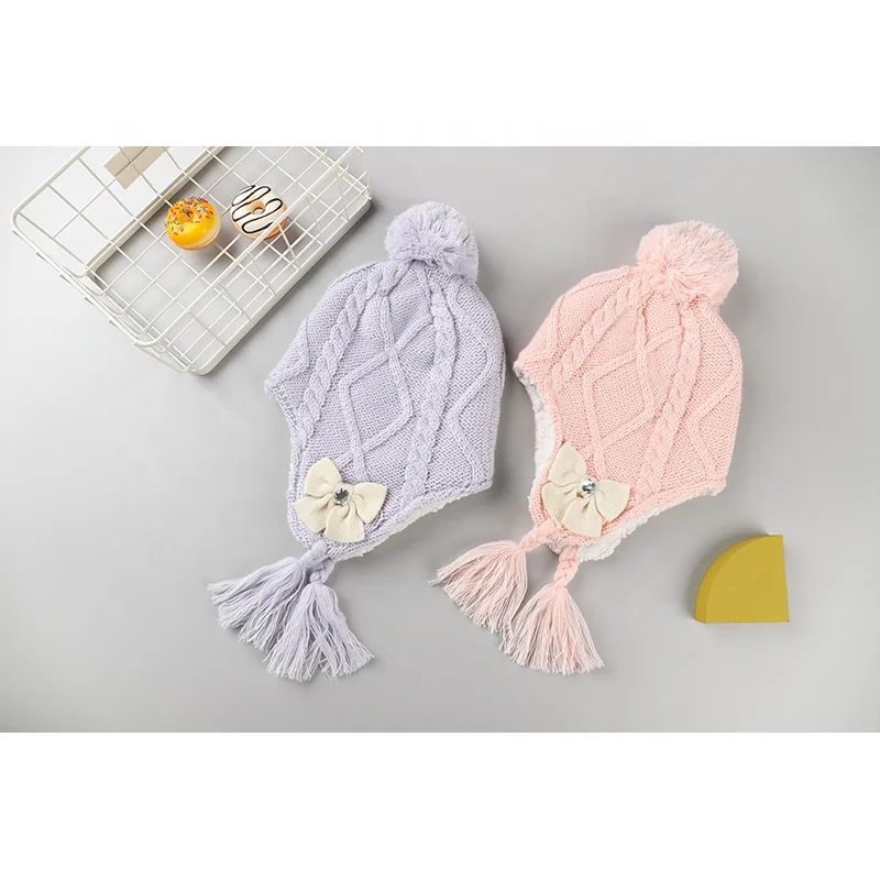 High Quality Winter Warm Knitted Earflap Beanie  Hat