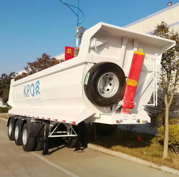 Brand New 3 axles 4 5 45 cubic meter Tipping dump trailer