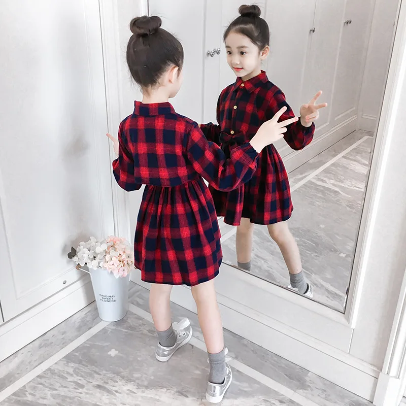 Hao Baby Korean Version Spring Autumn Kids Girl Children Wear Children Long Sleeve Clothes Dress
