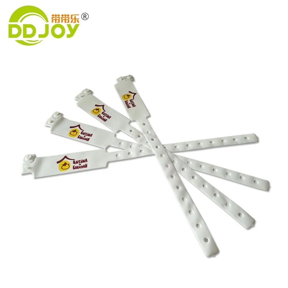 Cheap Custom Waterproof Admission Vinyl ID Bracelet Plastic Disposable Wristband Hotel pvc