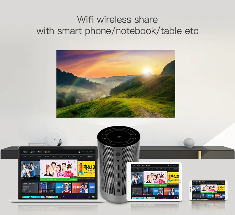 [Wimius Hot  DLP 1080p Projector] Original Factory Native 1080p DLP Android Smart Battery Mini Portable Pocket Home Projector