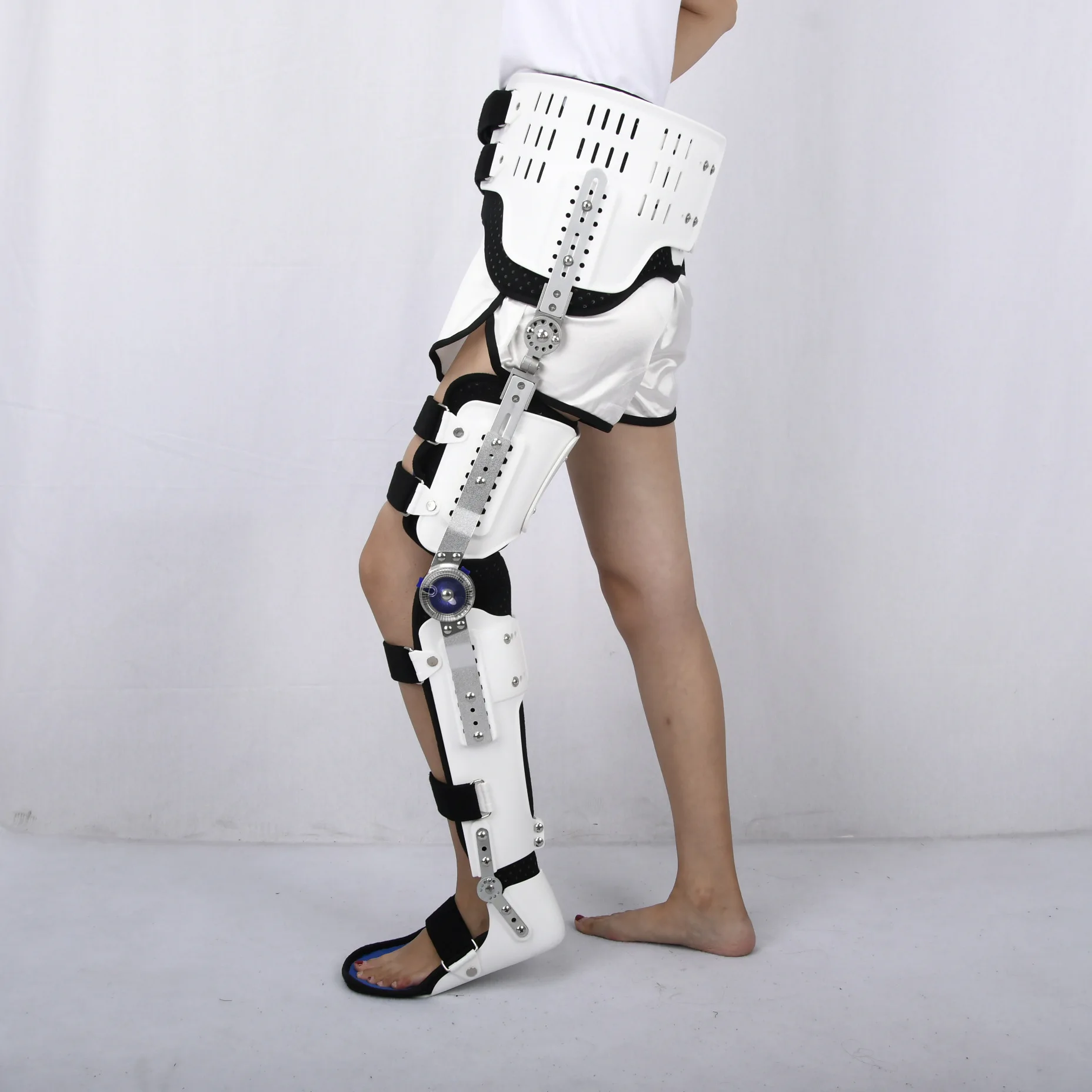 Knee Ankle Foot Fixed Support Adjustable Lower Limb Orthosis Thigh Fracture Support Postoperative Ankle Rehabilitation Device