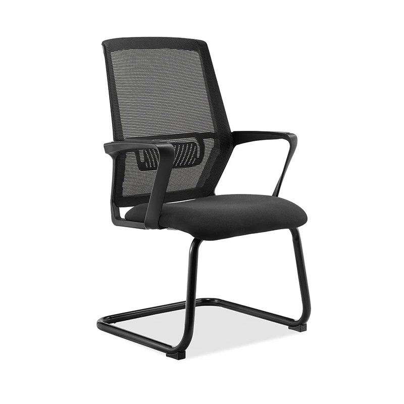 RAINBOW Good Price Newly Design Black Soft Mesh Seat Non-Rotating Office Chair Without Wheels