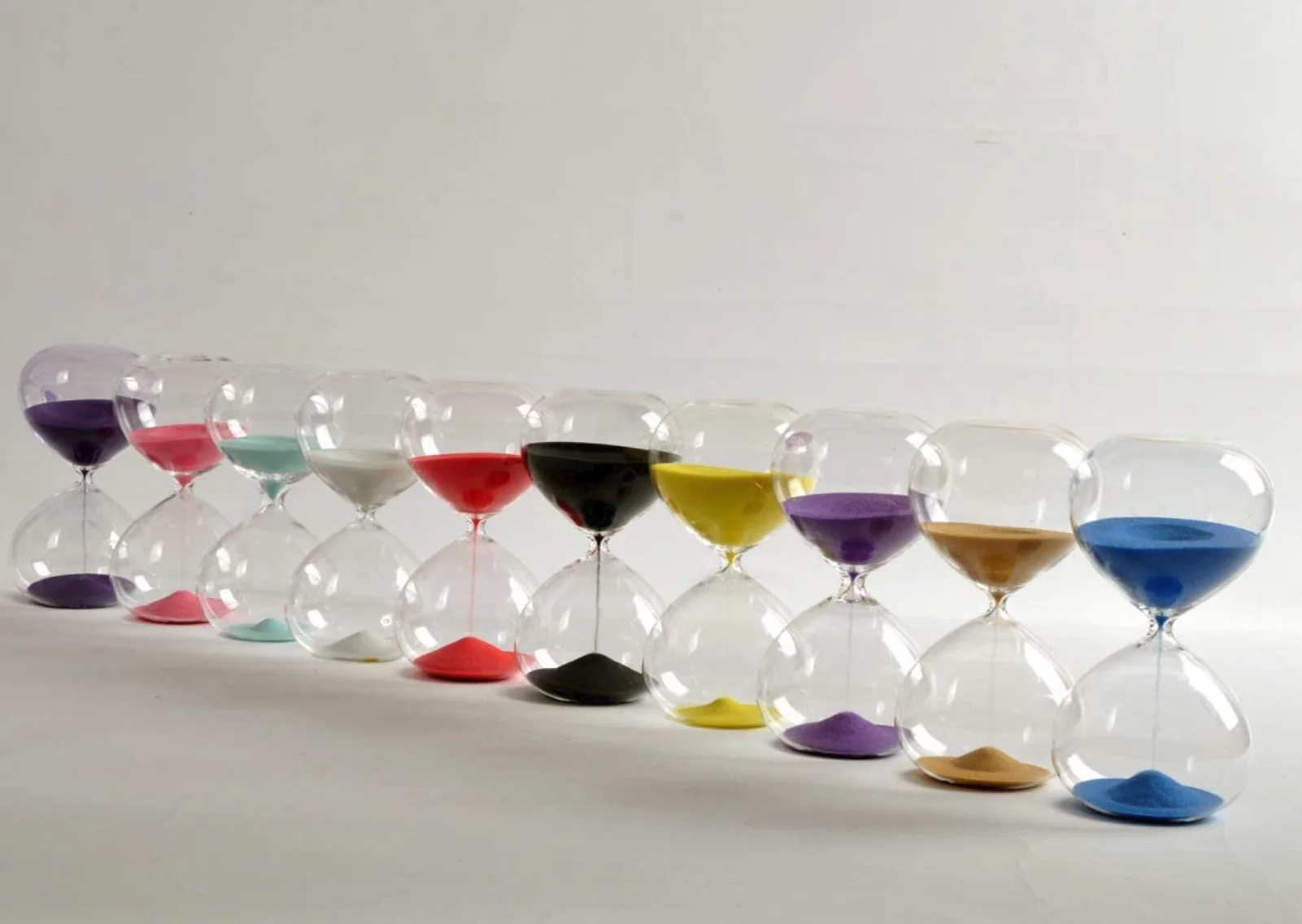 Unique Design transparent large and small 15 mins hourglass sand timer