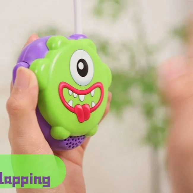 Parent children interaction new toys little monster 500m long range walkie talkie with cartoon sound