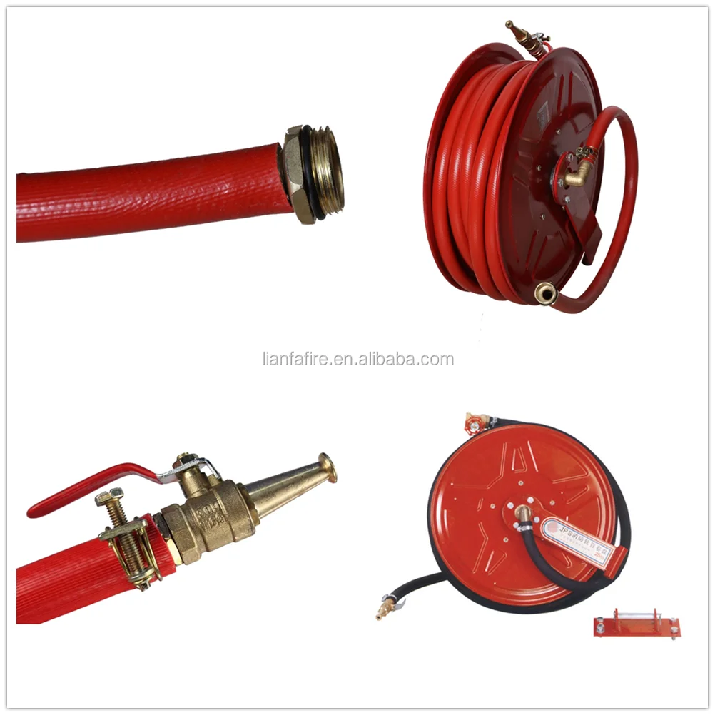 Fire Hose fire equipment 25mm red Fire hose Reel price