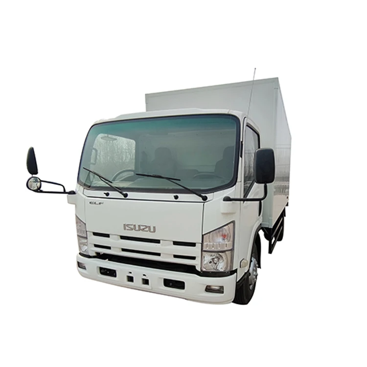 Лидер продаж грузовой автомобиль среднего размера ISUZU мощный дизельный двигатель 4x2 тип привода грузовики с фургоном NPR