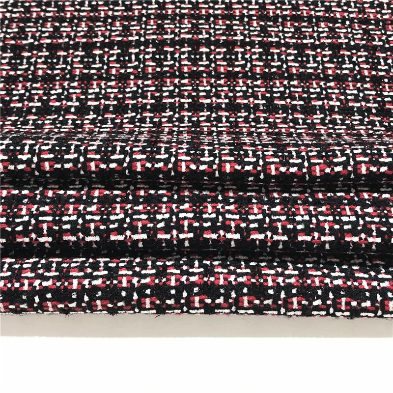 
cheap stock soft cotton tweed wool polyester fabric for sale 