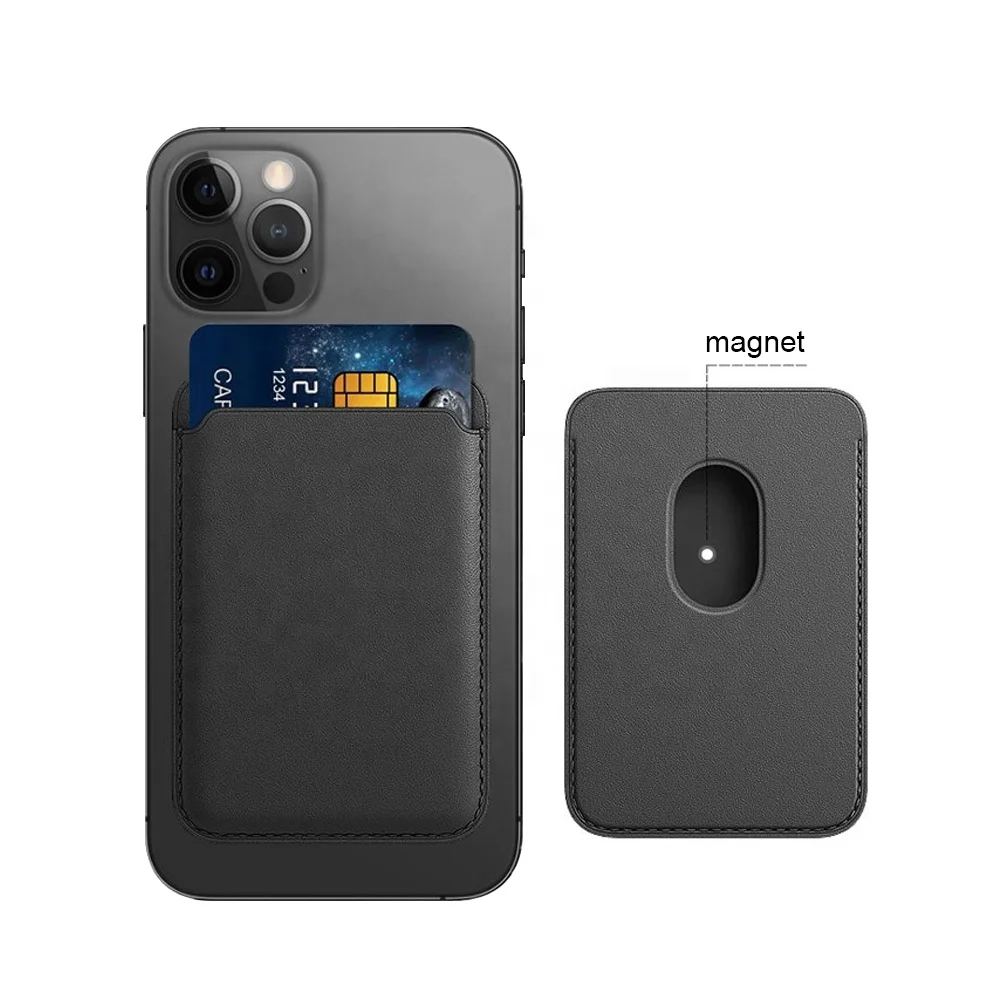 New Leather PU Credit Cards Holder Wallet for iPhone 14 13 12 11 Universal Phone Accessories Custom Magnetic Card Holders