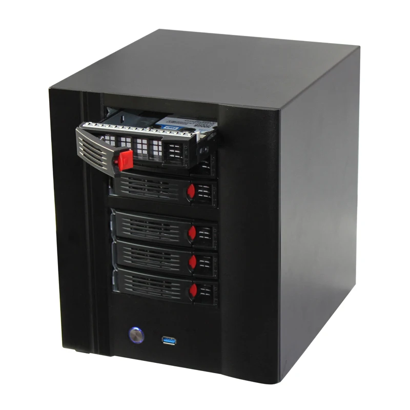 Manufacture IPFS 6 hot swap bays mini itx nas server data storage case for large data backup