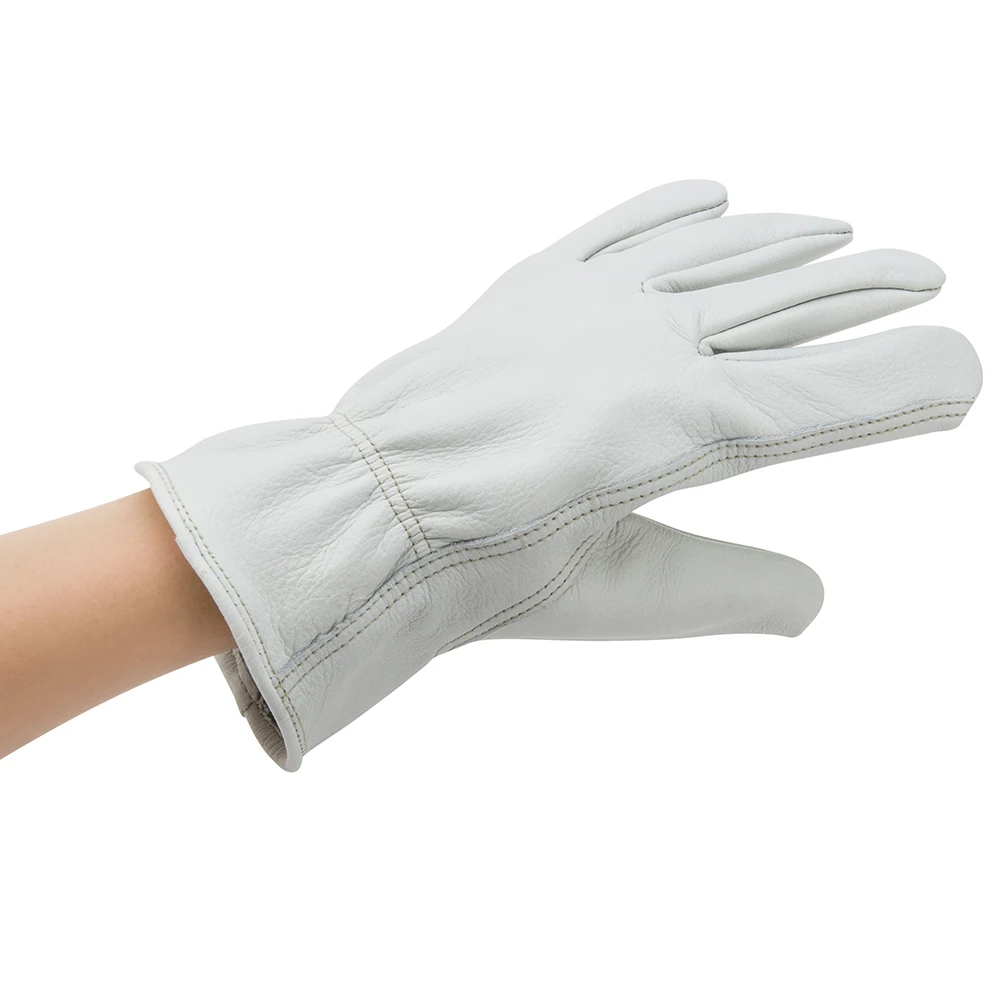 Белые кожаные прочные толстые Противоударные Защитные перчатки для вождения грузовика автомобиля рабочие водителя