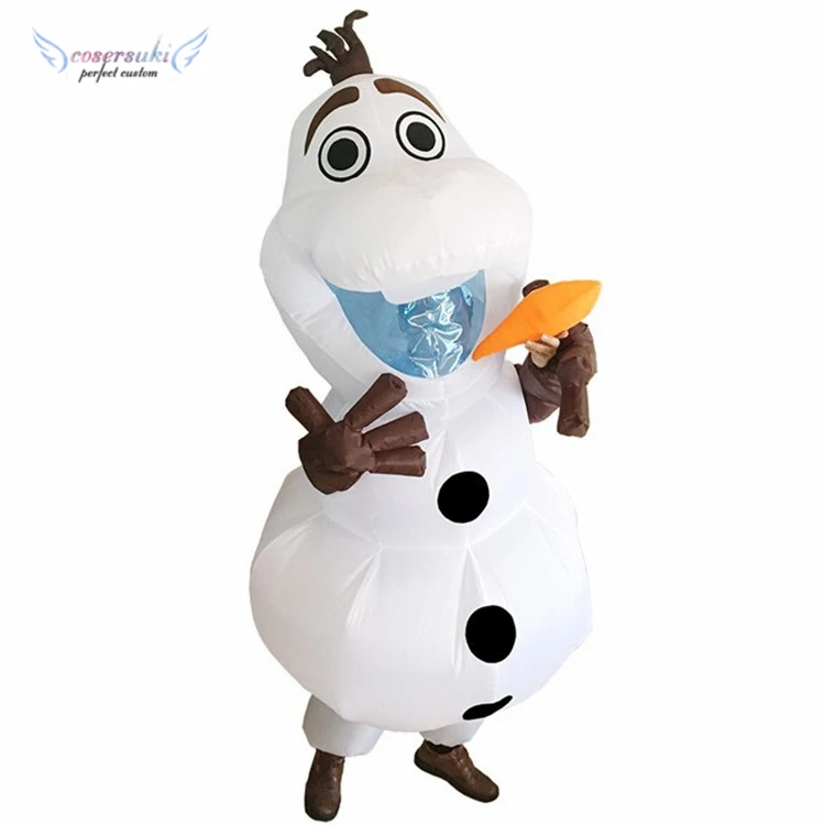 Костюм-талисман для Хэллоуина, карнавала, рождественской вечеринки, представлений, надувной костюм, Мультяшные игрушки, снег Олаф