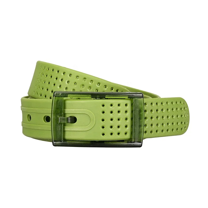 
Fashion men unisex leather silicone belt custom logo silicone rubber silicone ladies belt with adjustable plastic buckle 