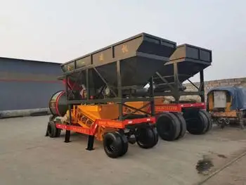 Mobile Concrete Mixing Plant YHZS50 productivity for 50 m3/h Dru m batching plant for building work