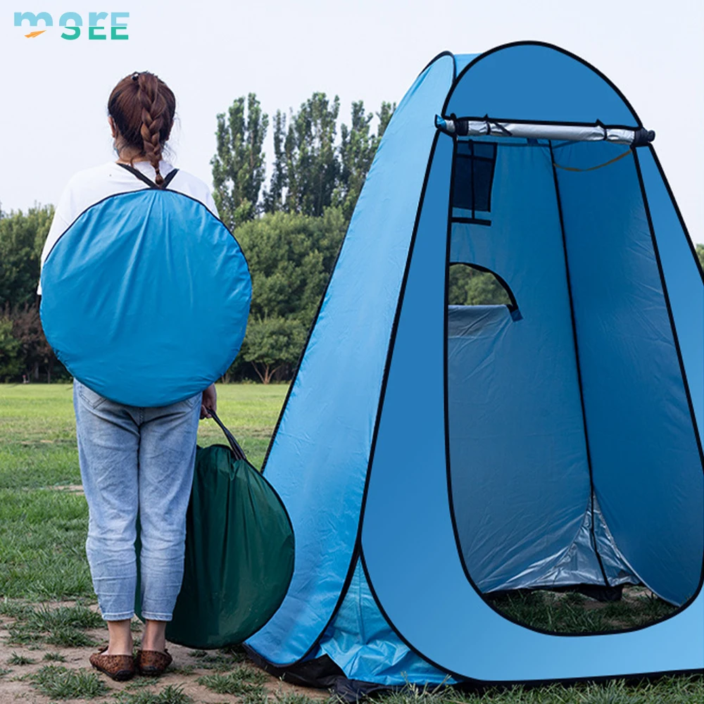 SeeMore Brand Customization Camping Beach Hiking Portable Bathroom Toilet Tent Privacy Tent Pop up Privacy Shower Tent with Bag