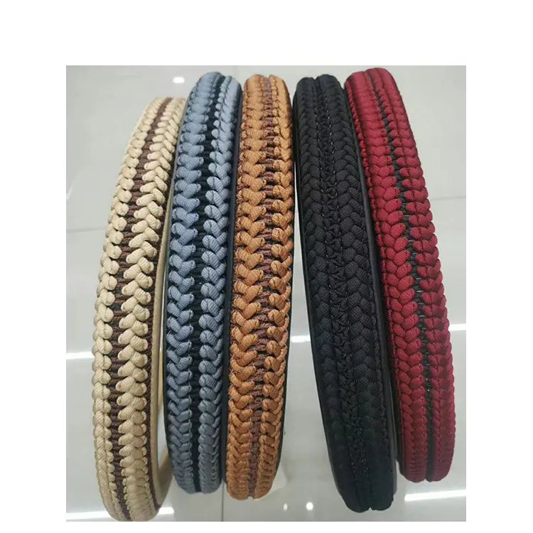 Car Accessories Universal Steering Wheel Cover with Needles for Opel BMW Benz Hyundai Kia Ford VW Skoda Black Bag Leather Red